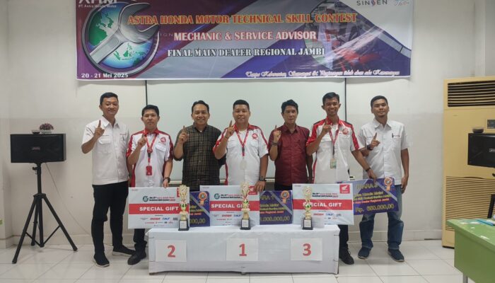 Sinsen Gelar Technical Skill Contest 2025: Asah Skill Mekanik dan Service Advisor Honda di Jambi