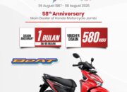 Sinsen Rayakan HUT ke-58, Diskon Rp580 Ribu untuk Pembelian Honda BeAT Sporty!