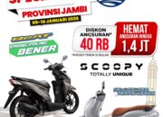 Momentum HUT ke-69 Provinsi Jambi, Sinsen Hadirkan Promo Spektakuler Honda BeAT & Scoopy, Hemat hingga Rp1,4 Juta
