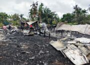 Si Jago Merah Mengamuk di Mendahara, Lima Rumah Rata dengan Tanah