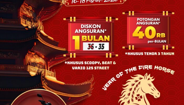 Hoki di Tahun Baru! Sinsen Perpanjang Promo Spesial Motor Honda Hemat hingga 2 Jutaan