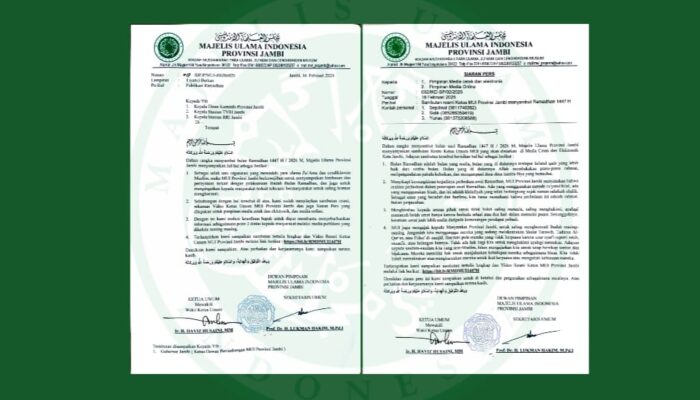 Sambut Ramadhan 1447 H, MUI Jambi Ajak Umat Perkuat Persatuan dan Toleransi