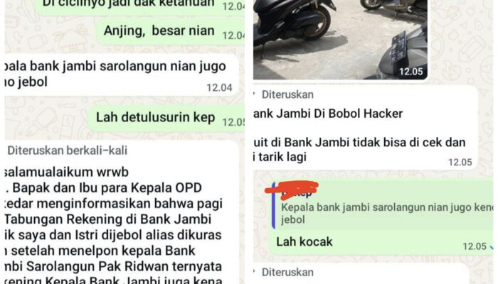 Viral di WhatsApp! Isu Uang Nasabah Hilang, Kantor Bank 9 Jambi Diserbu Antrian