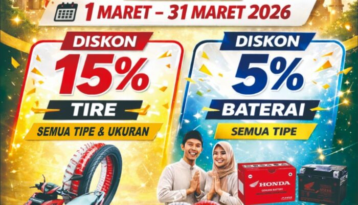 Rayakan Idul Fitri dengan Motor Prima, AHASS Jambi Tebar Diskon Spesial