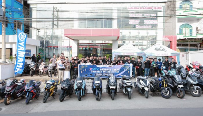 Touring Ramadan YRFI Jambi: 100 Riders Yamaha Berbagi Takjil hingga Santuni Panti Asuhan
