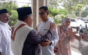 Danrem 042/Gapu Silaturahmi Halal Bihalal ke Forkopimda Jambi Usai Salat Id