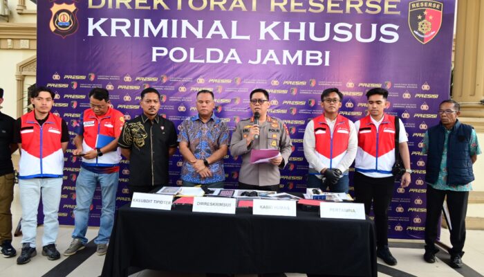 Polda Jambi Ungkap Dugaan Tindak Pidana Migas, Pelangsiran Solar Subsidi di SPBU Lubuk Landai