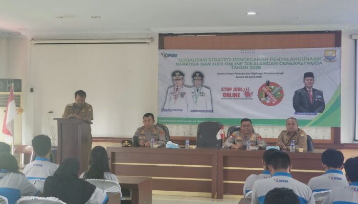 Generasi Muda Jadi Fokus, Polda Jambi dan Dispora Gelar Sosialisasi Pencegahan Narkoba dan Judi Online