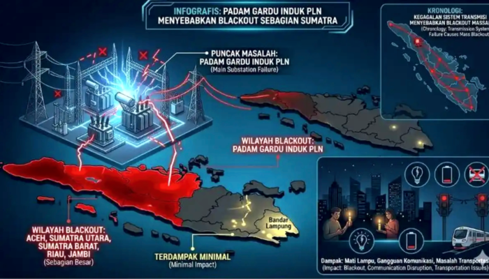 Blackout Besar Sumatra! 13,1 Juta Pelanggan PLN Sempat Gelap Gulita Akibat Gangguan SUTET di Jambi