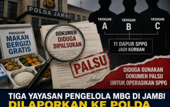 Tiga Yayasan Pengelola MBG di Jambi Dilaporkan ke Polda, Diduga Gunakan Dokumen Palsu untuk Operasikan SPPG