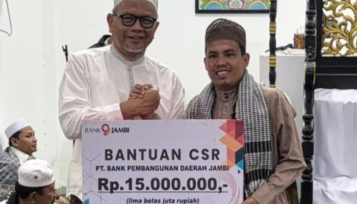Bank Jambi Salurkan CSR untuk Masjid Baitul Mustofa, Perkuat Kepedulian Sosial dan Keagamaan