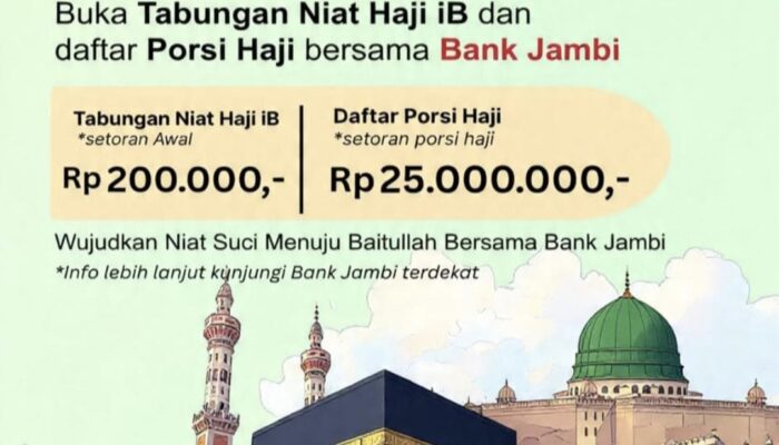 Bank Jambi Permudah Masyarakat Daftar Haji, Cukup Buka Tabungan Mulai Rp200 Ribu