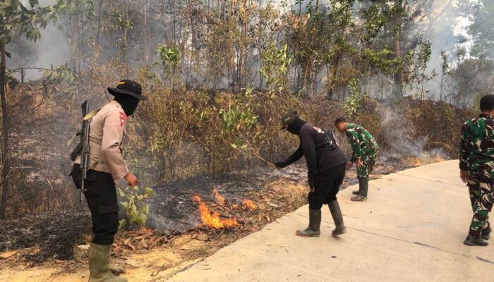 Gerak Cepat Satgas Karhutla Polda Jambi Kendalikan Kebakaran di Tahura Batanghari