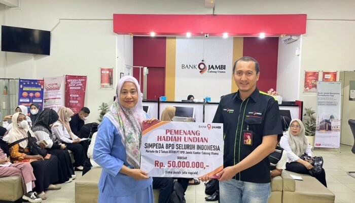 Tiga Nasabah Bank Jambi Raih Hadiah Undian Nasional Tabungan SIMPEDA XXXVII Tahun 2026