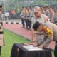 Kapolres Tanjab Timur Pimpin Serah Terima Jabatan Kasat Lantas dan Kapolsek Sabak Timur